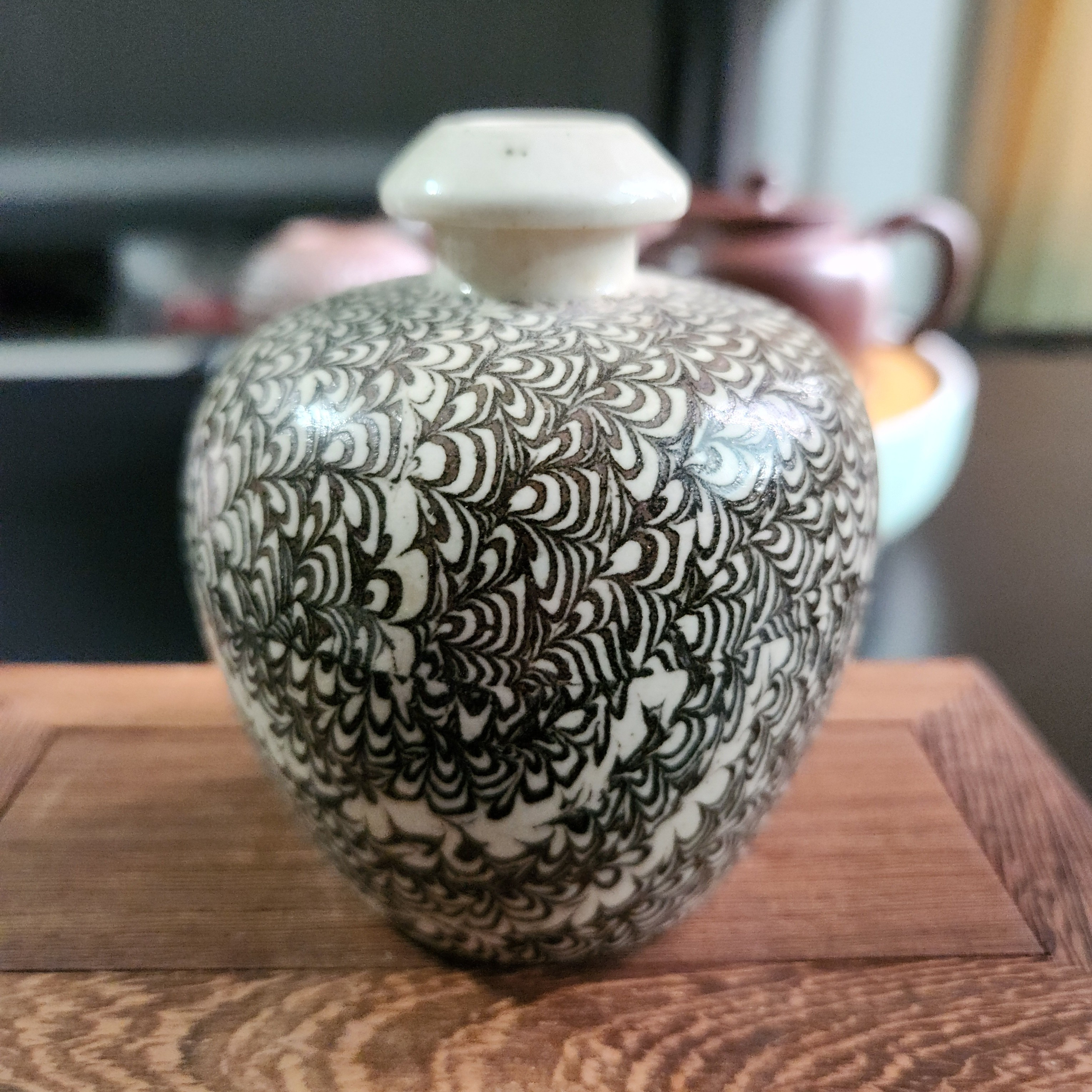 绞胎瓷器瓶插花瓶