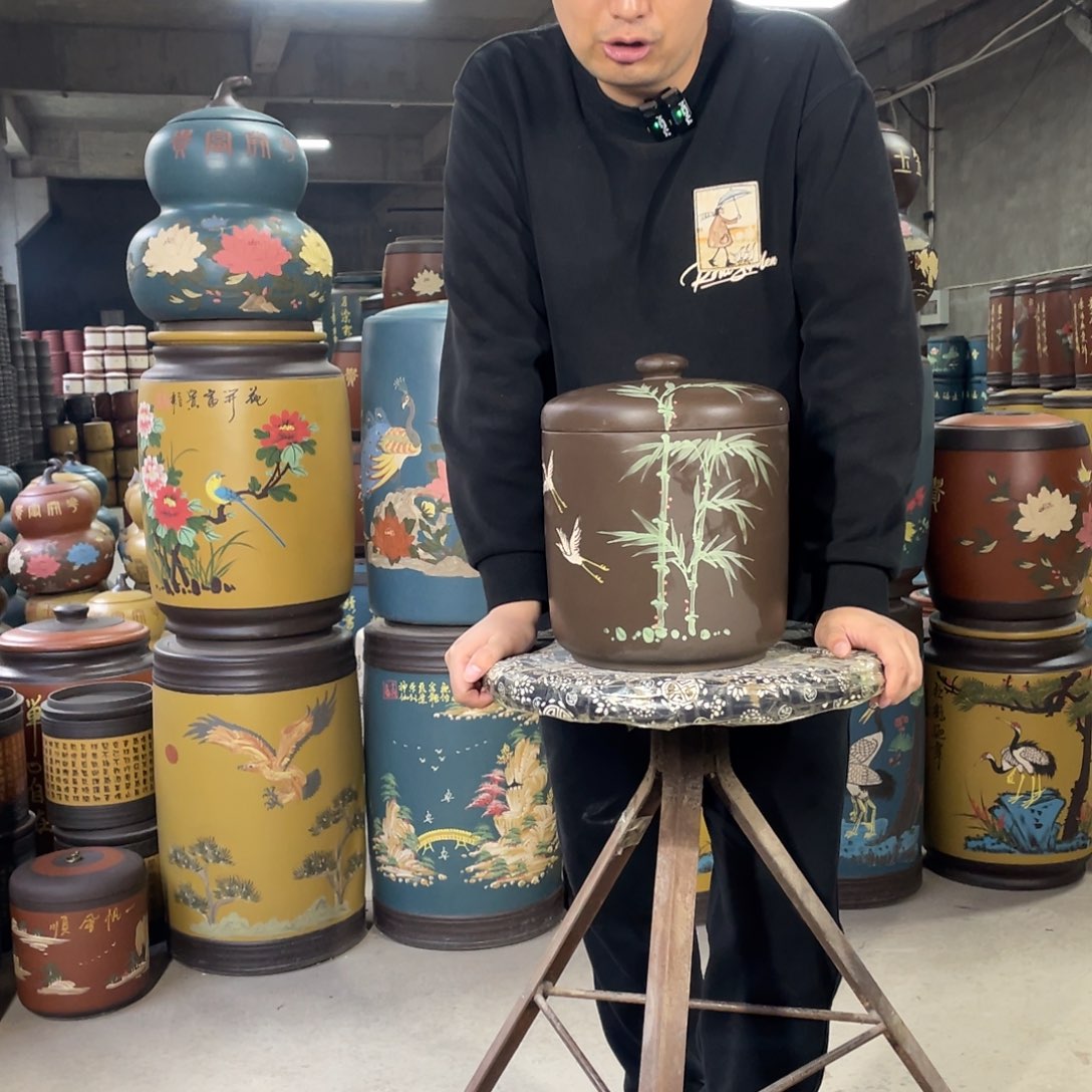 宜兴原矿紫砂茶叶罐