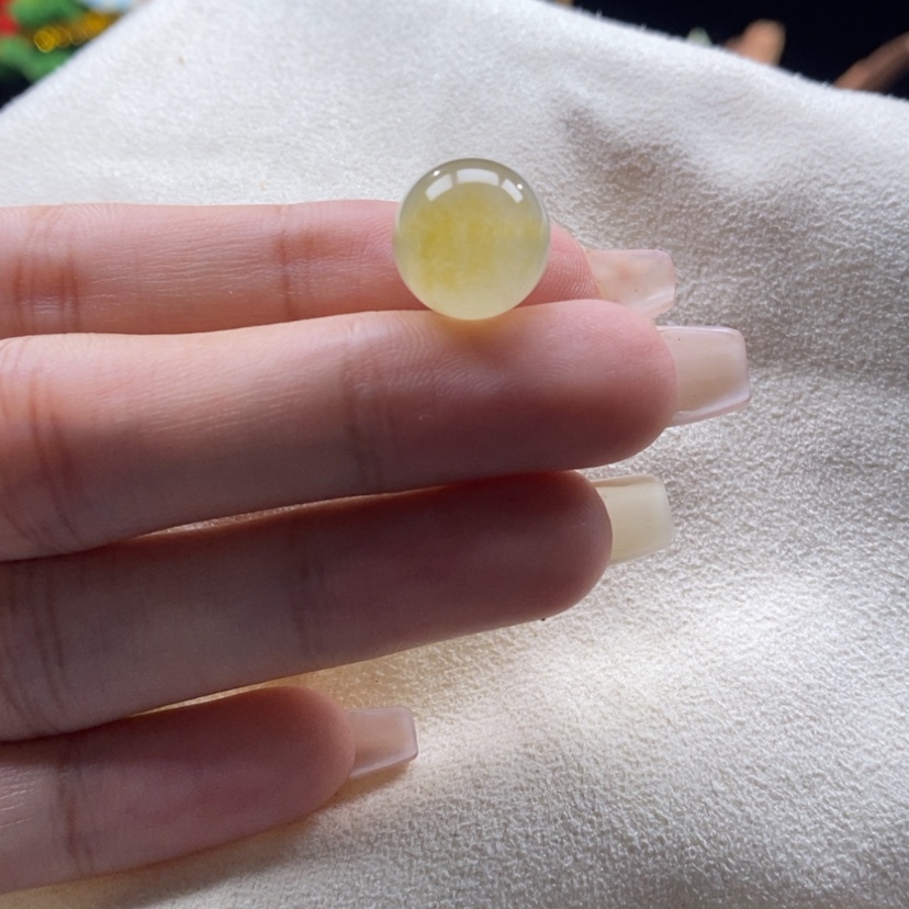 【闪购商品】翡翠颈饰未镶嵌冰黄珠卡12.9