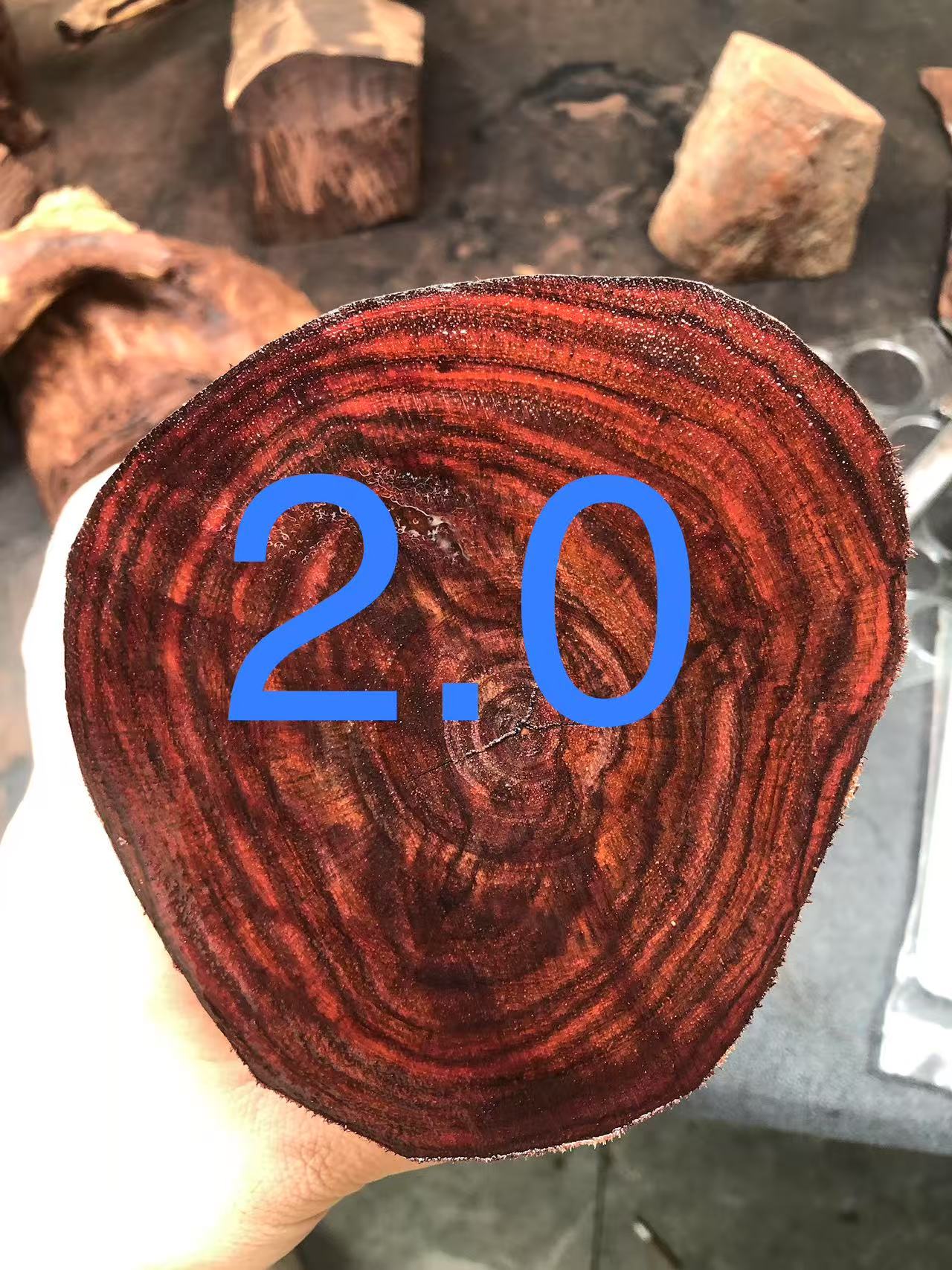 2.0*12颗海南紫红油梨原材料 多样性定制手串