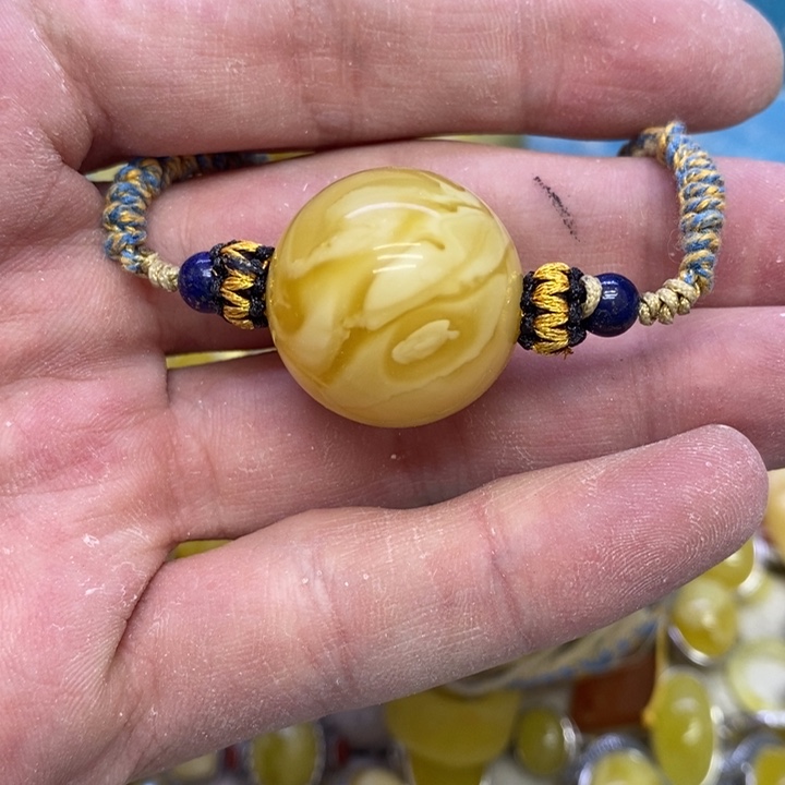 蜜蜡裸石未镶嵌珠