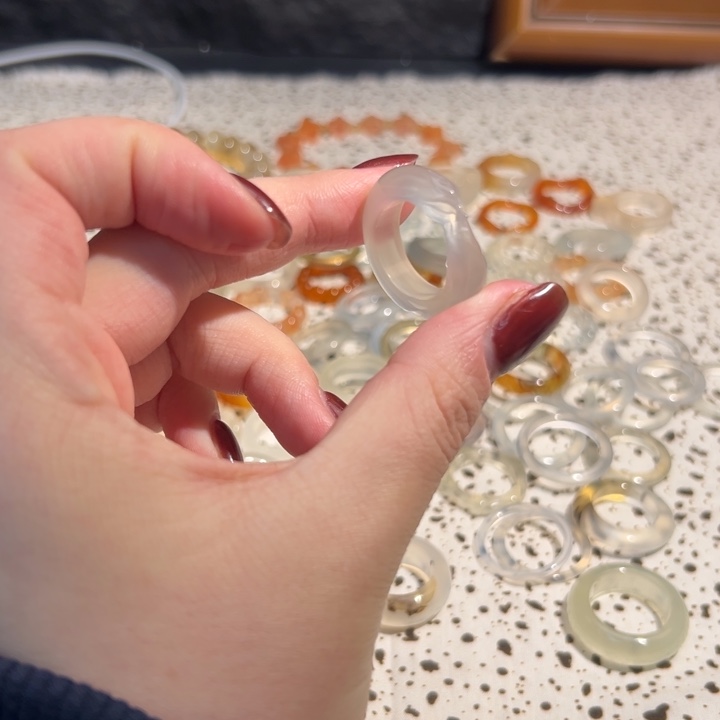 玛瑙/玉髓合金戒指8港15