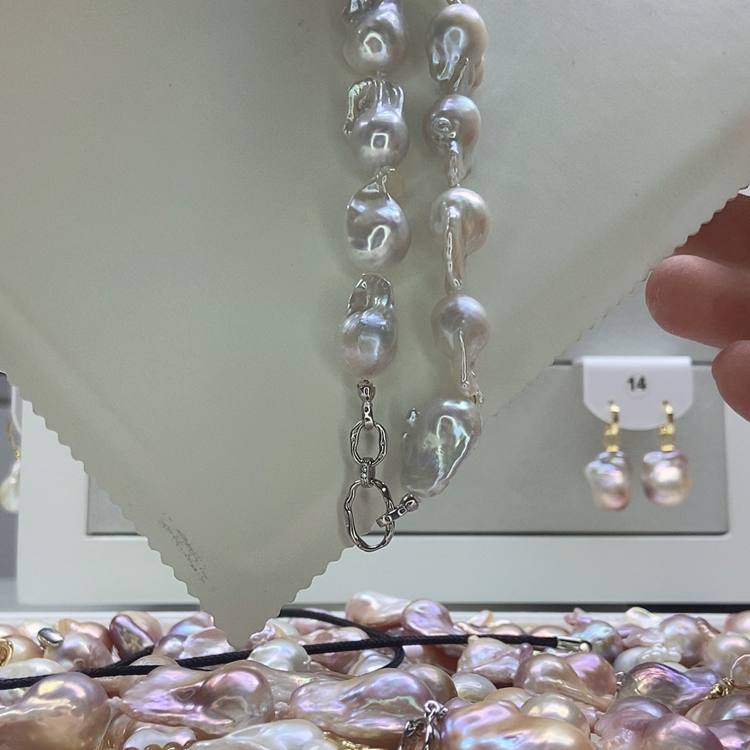 淡水珍珠颈饰银S925镶嵌