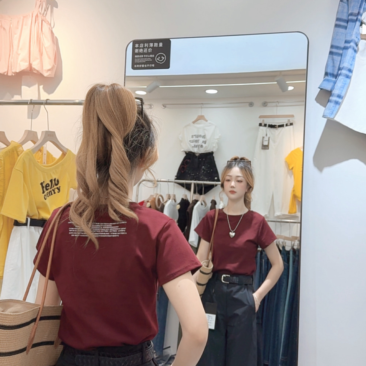早秋新款【字母】打底衫短袖韩版修身insT恤宽松型仙女风透气极简风