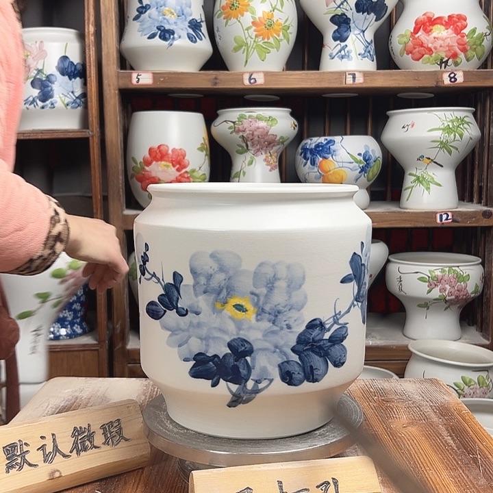摆件电饭煲兰兰牡丹新款陶瓷陶瓷
