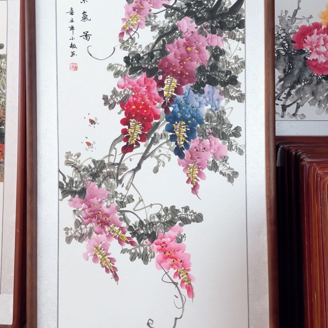国画带框尺寸63*123厘米