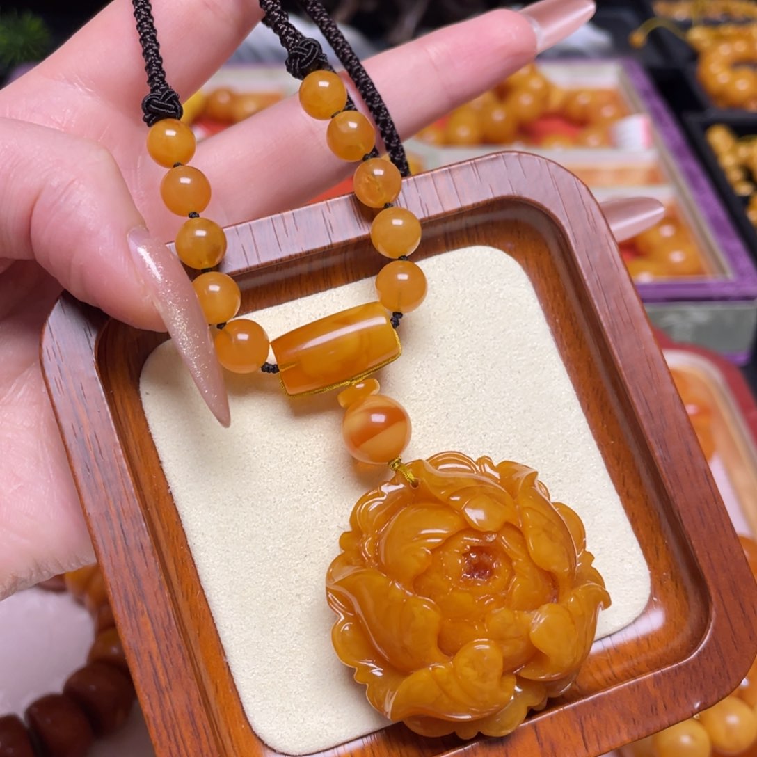 蜜蜡颈饰未镶嵌项链