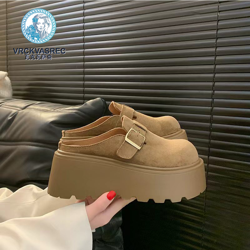 VRCKVASREC瓦克瓦萨奇厚底增高一脚蹬勃肯鞋女2025年韩版新款女鞋