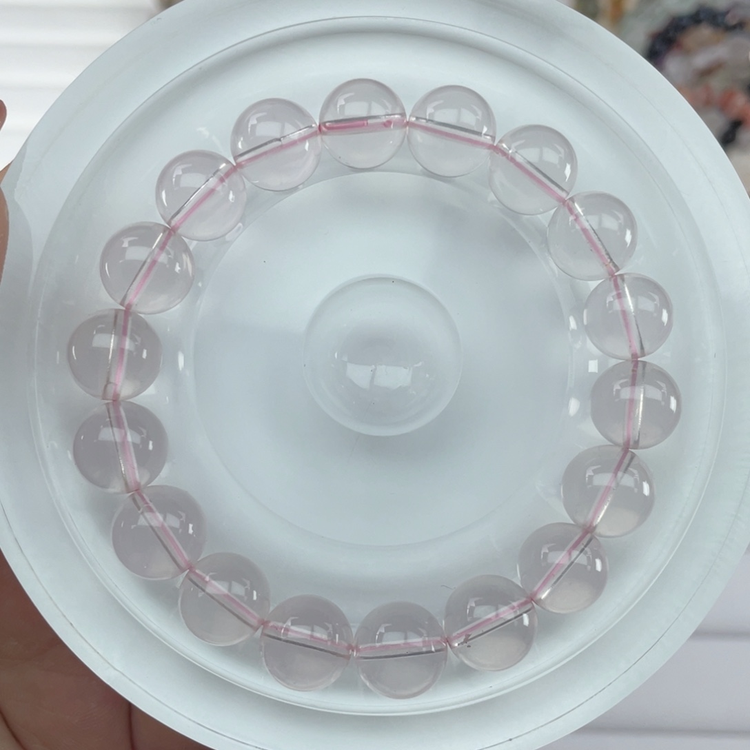 水晶未镶嵌手链004六星芒粉水晶10m+