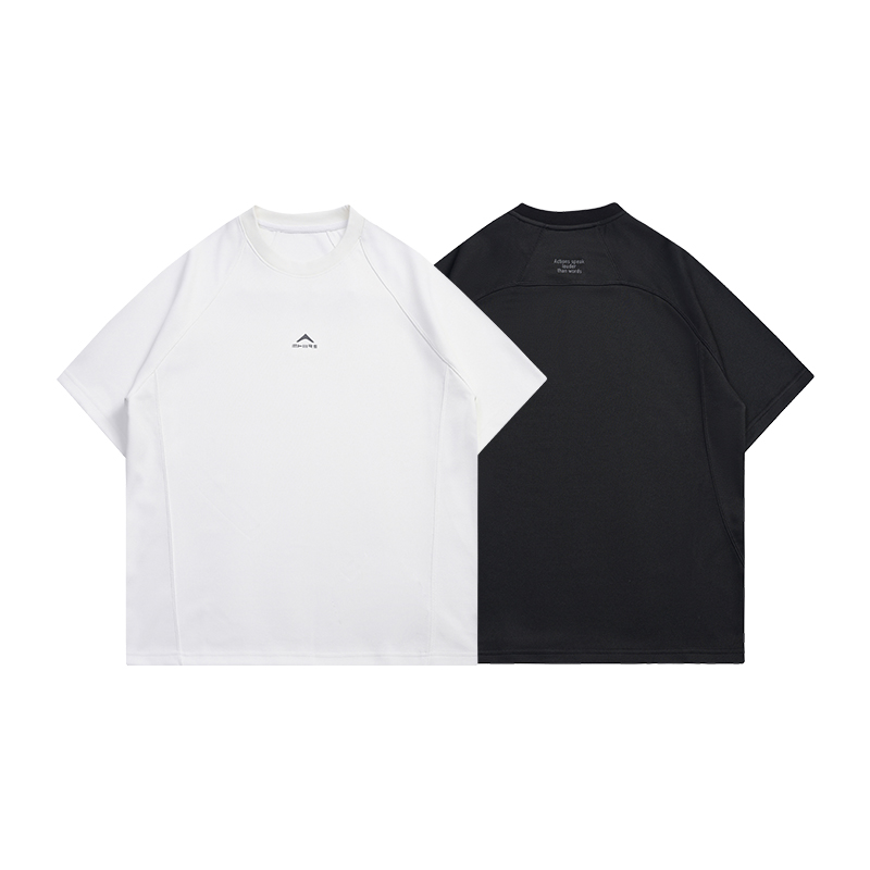 夏款阔版解构分割压线短袖