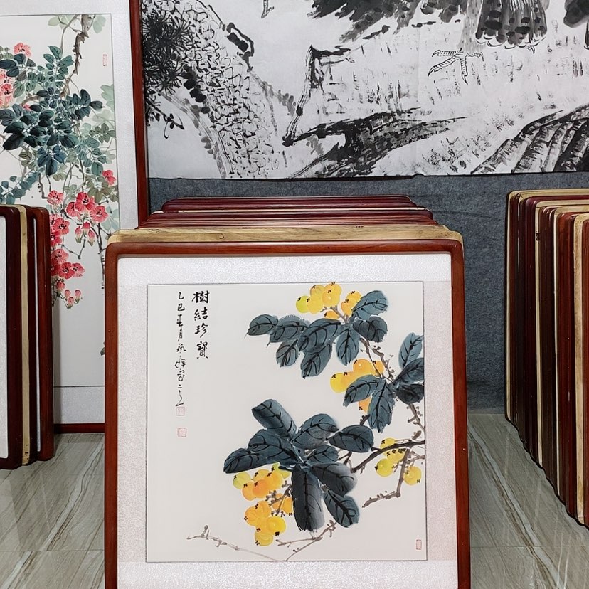 【闪购商品】国画书画作品带框65.×65厘米