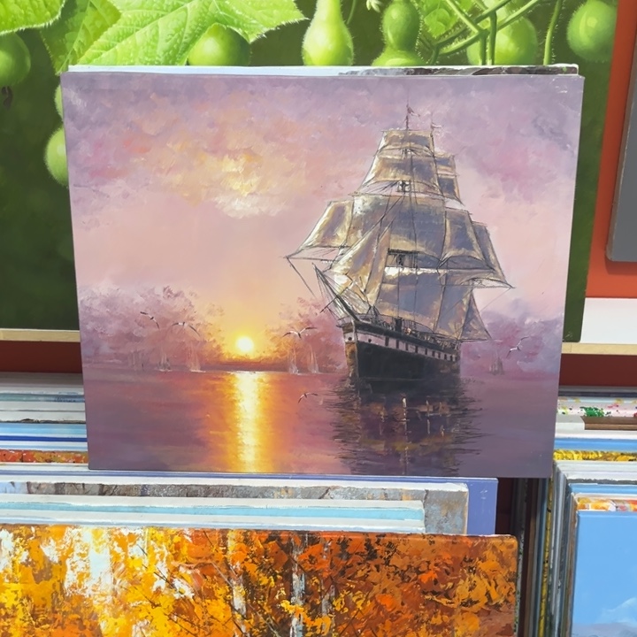 手工手绘精品油画内框50+60厘米