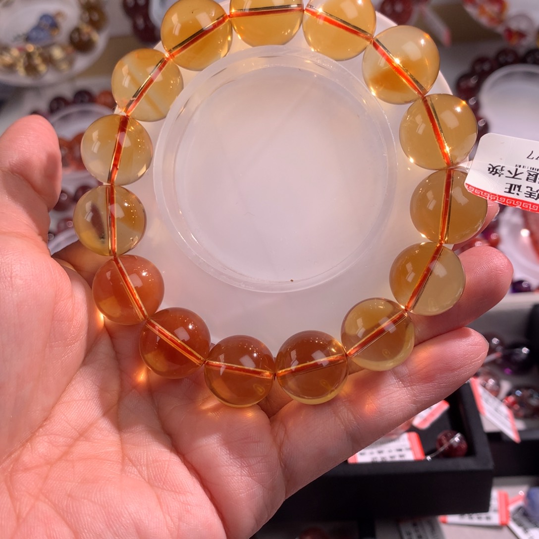 未镶嵌手串水晶黄水晶