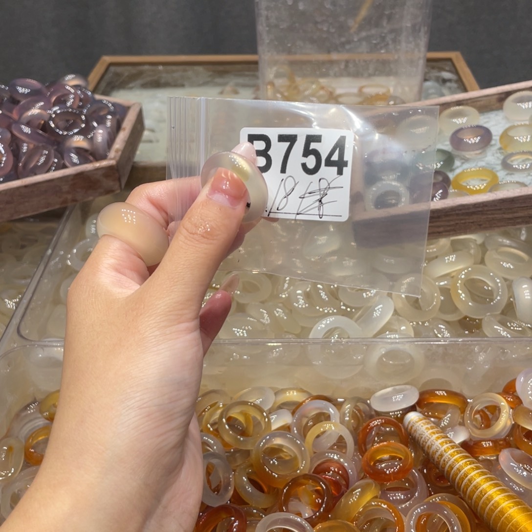 玛瑙/玉髓未镶嵌戒指754