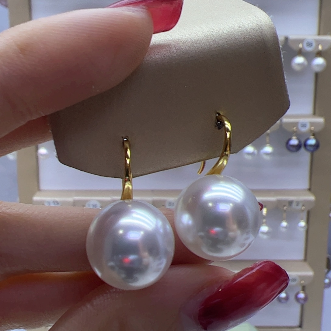 淡水珍珠耳饰银S925镶嵌