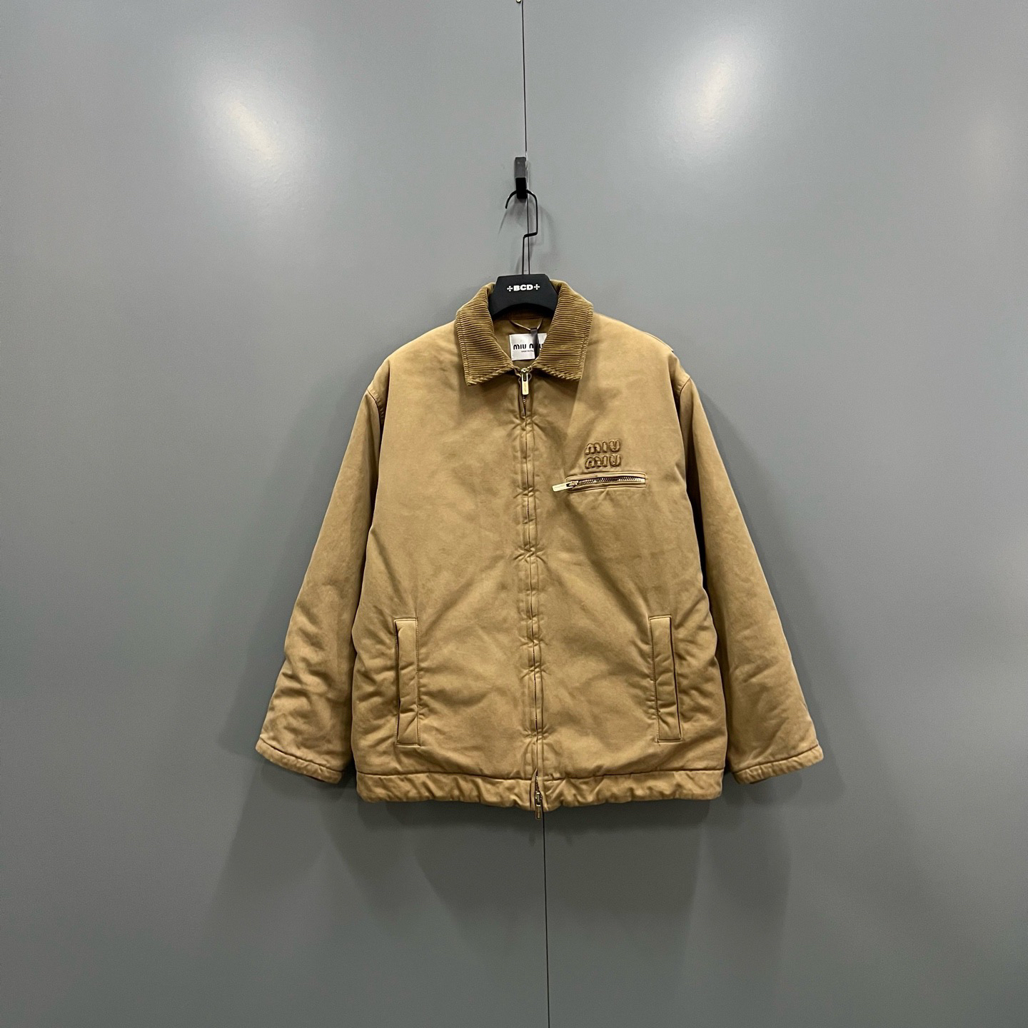 99新 MIU MIU/缪缪 (ll) 刺绣徽标logo夹克外套 42码/103351