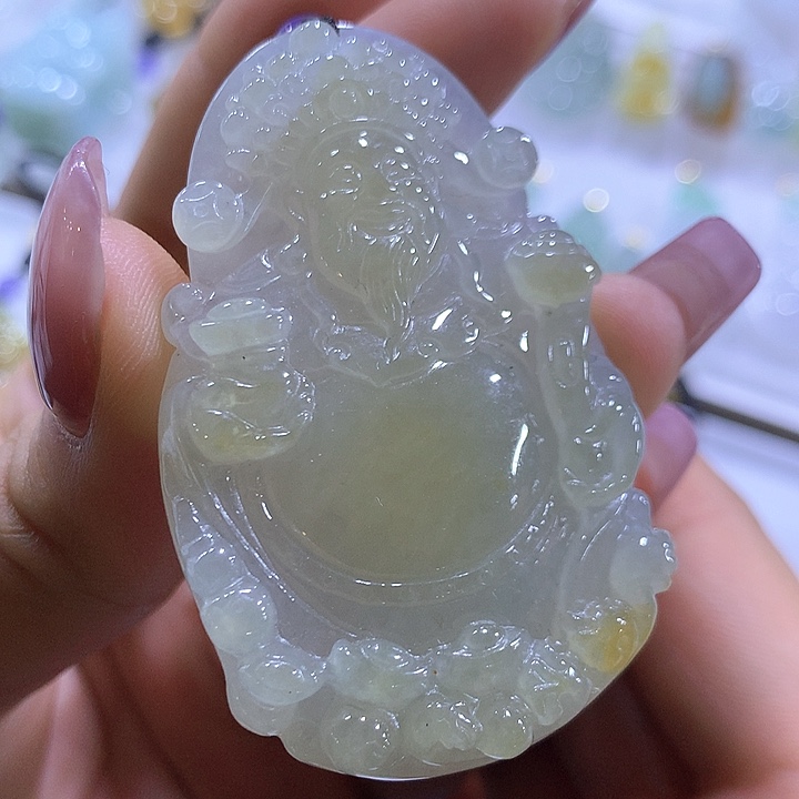 翡翠颈饰未镶嵌天然翡翠A货吊坠