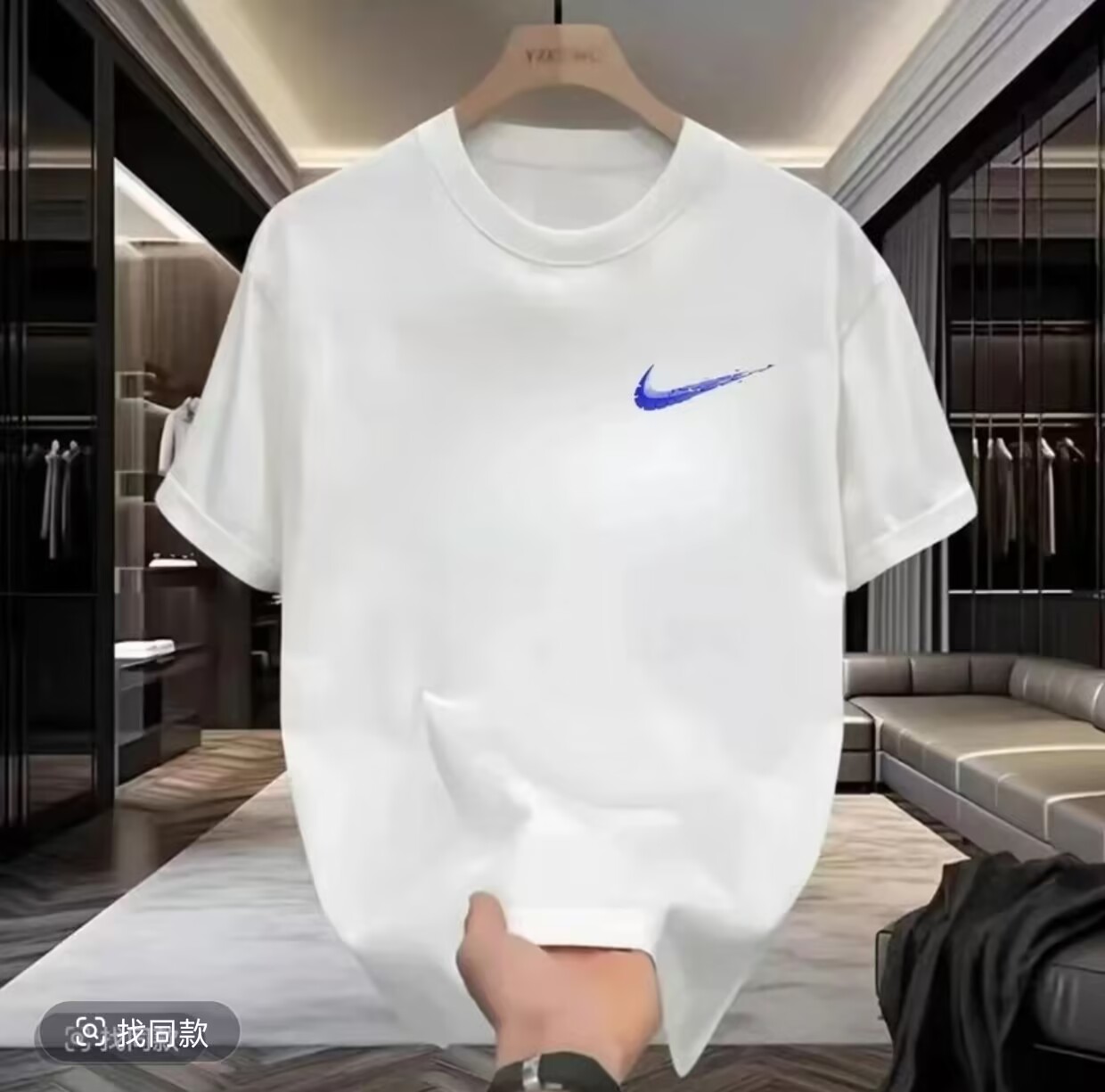 （RS一折）纯棉时尚休闲情侣潮牌男女同款圆领百搭T袖