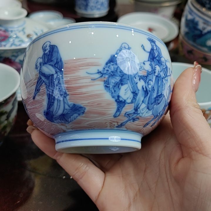 摆件手工绘画手工柴窑手绘