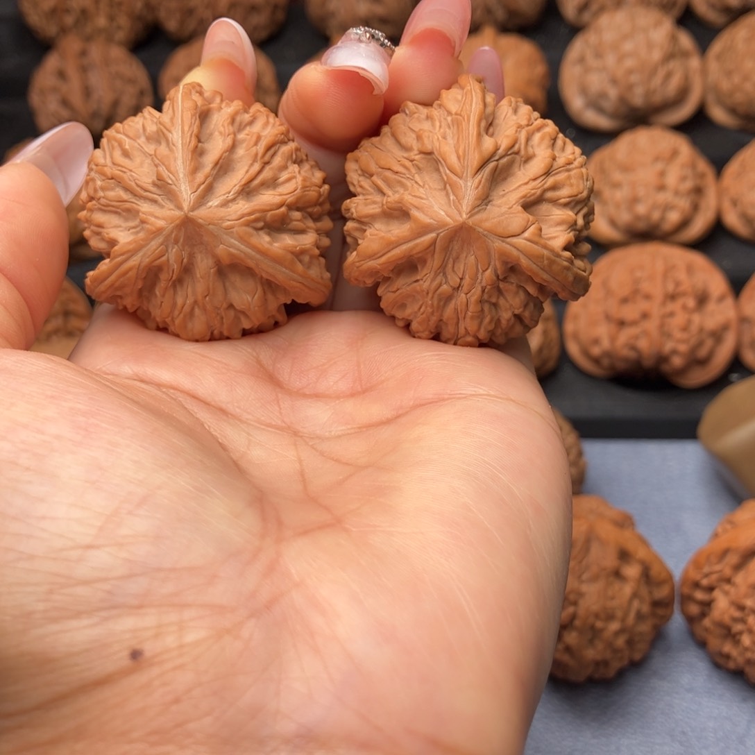 文玩核桃把件文山三棱