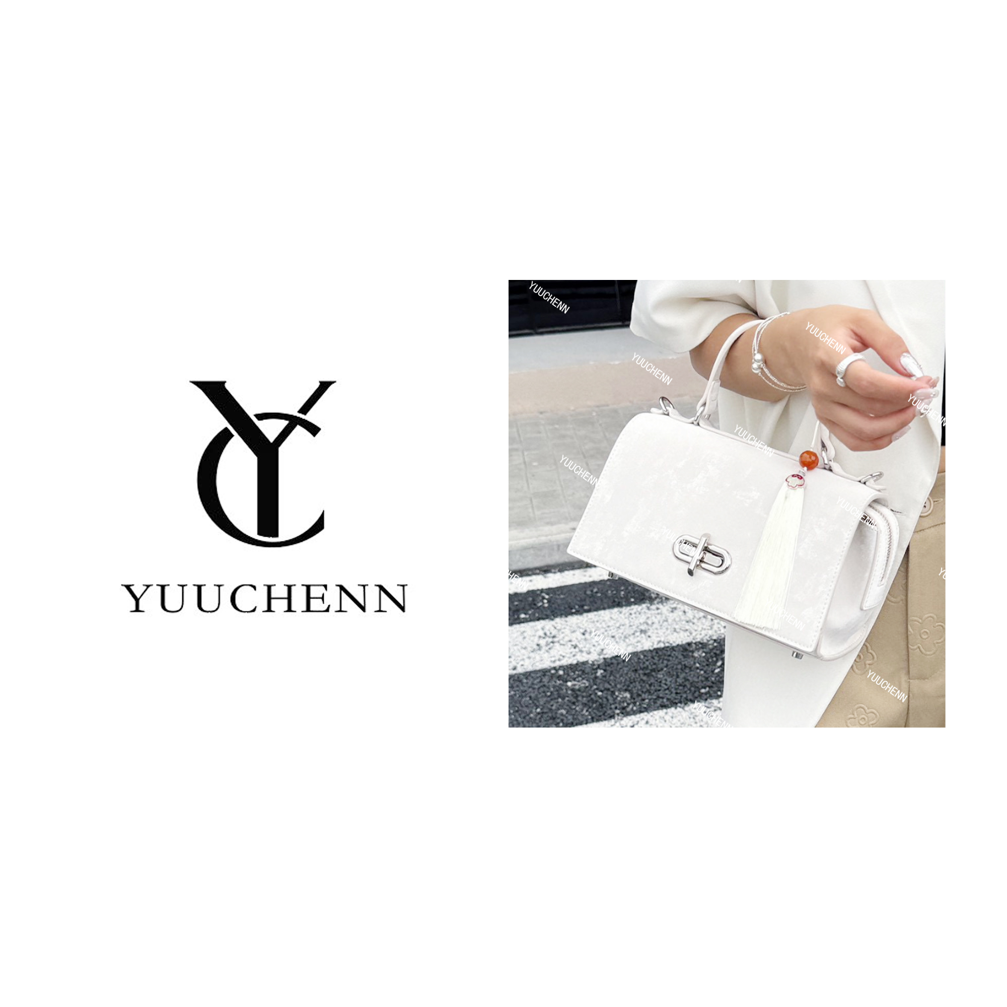 YUUCHENN/24cm原创设计高定真皮包 HH5438