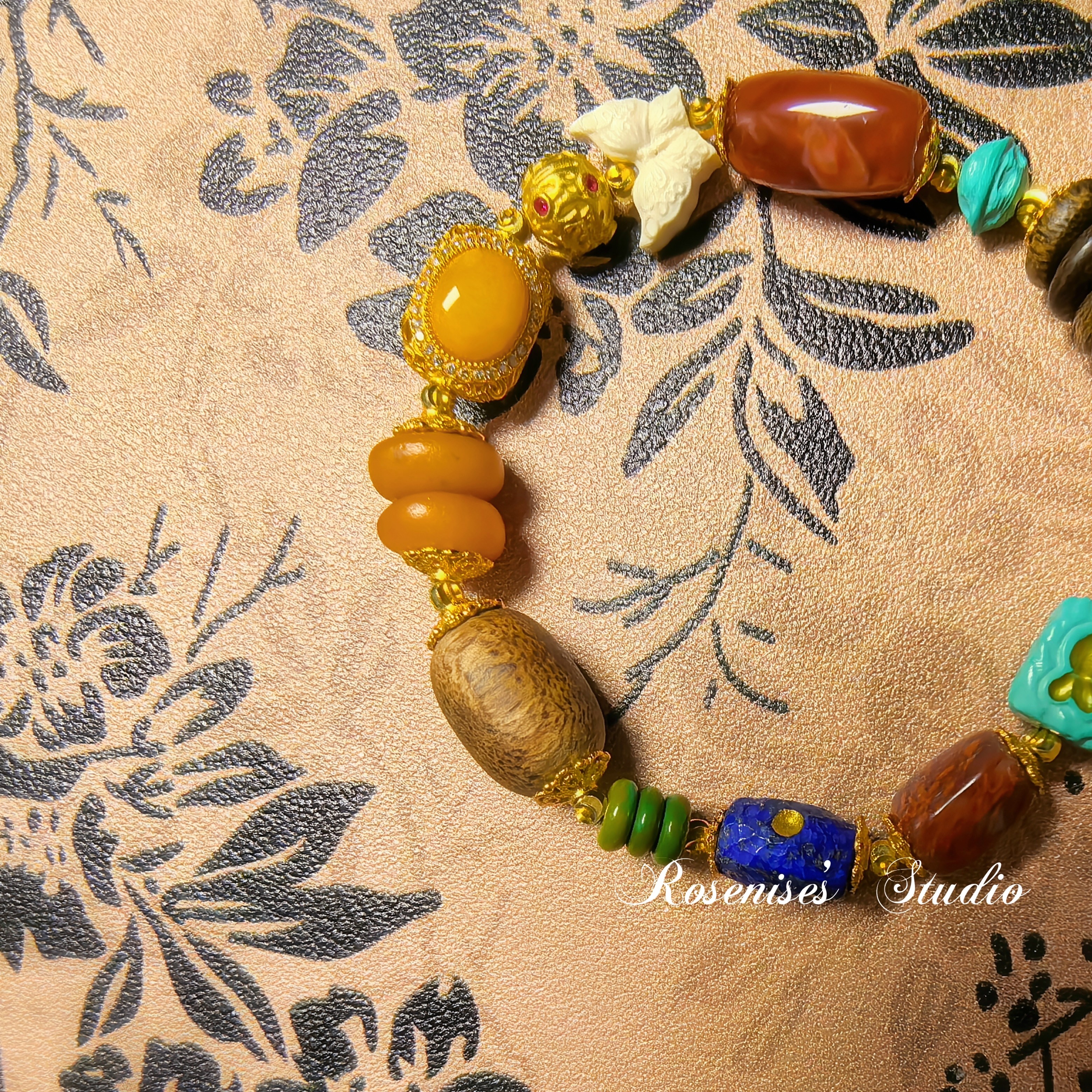 合金木质手链 直播选货链接 直接拍默认单珠 天然手串 多样性发一