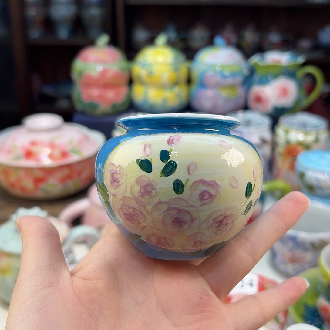 景德镇手绘高温釉下彩陶瓷茶具