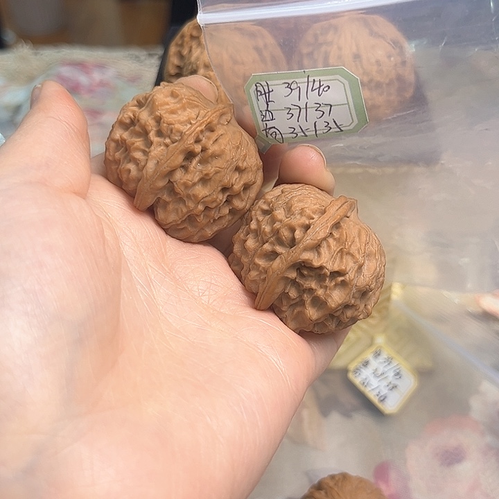 文玩核桃把件非嫁接元宝