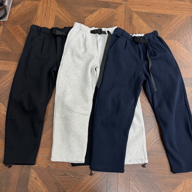 Ninjazz 美式重磅500克休闲加绒加厚腰带直筒微锥卫裤