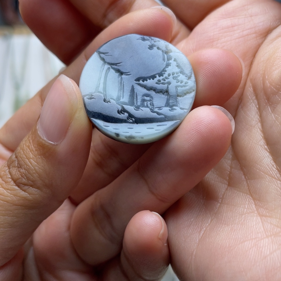 和田玉未镶嵌吊坠(不含链)