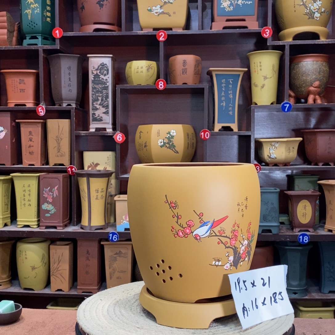 紫砂艺术紫砂花盆