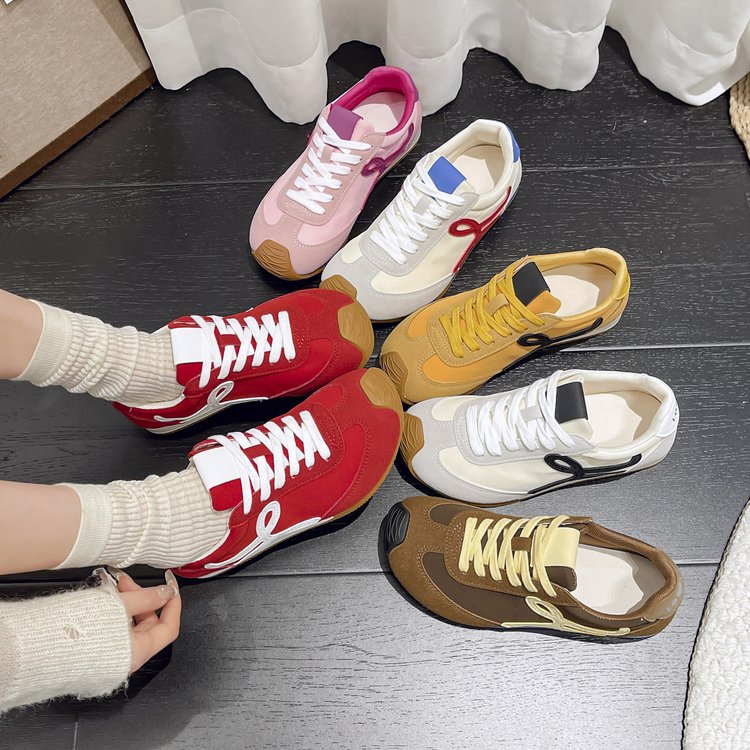 2025新款软底德训鞋阿甘鞋系带百搭运动鞋时尚休闲鞋女鞋