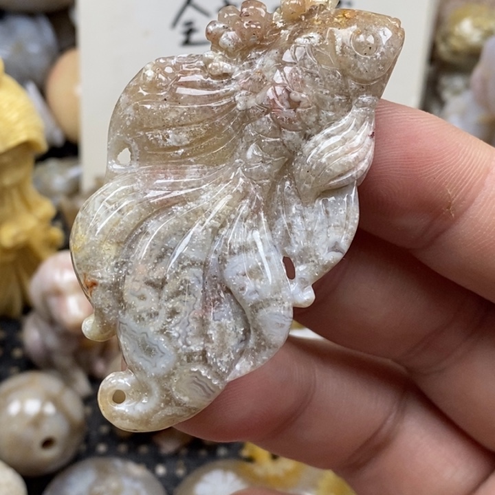 硅化珊瑚（珊瑚玉）未镶嵌颈饰