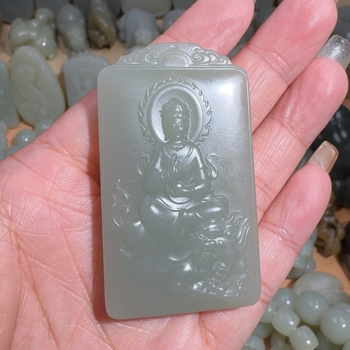 和田玉未镶嵌挂件