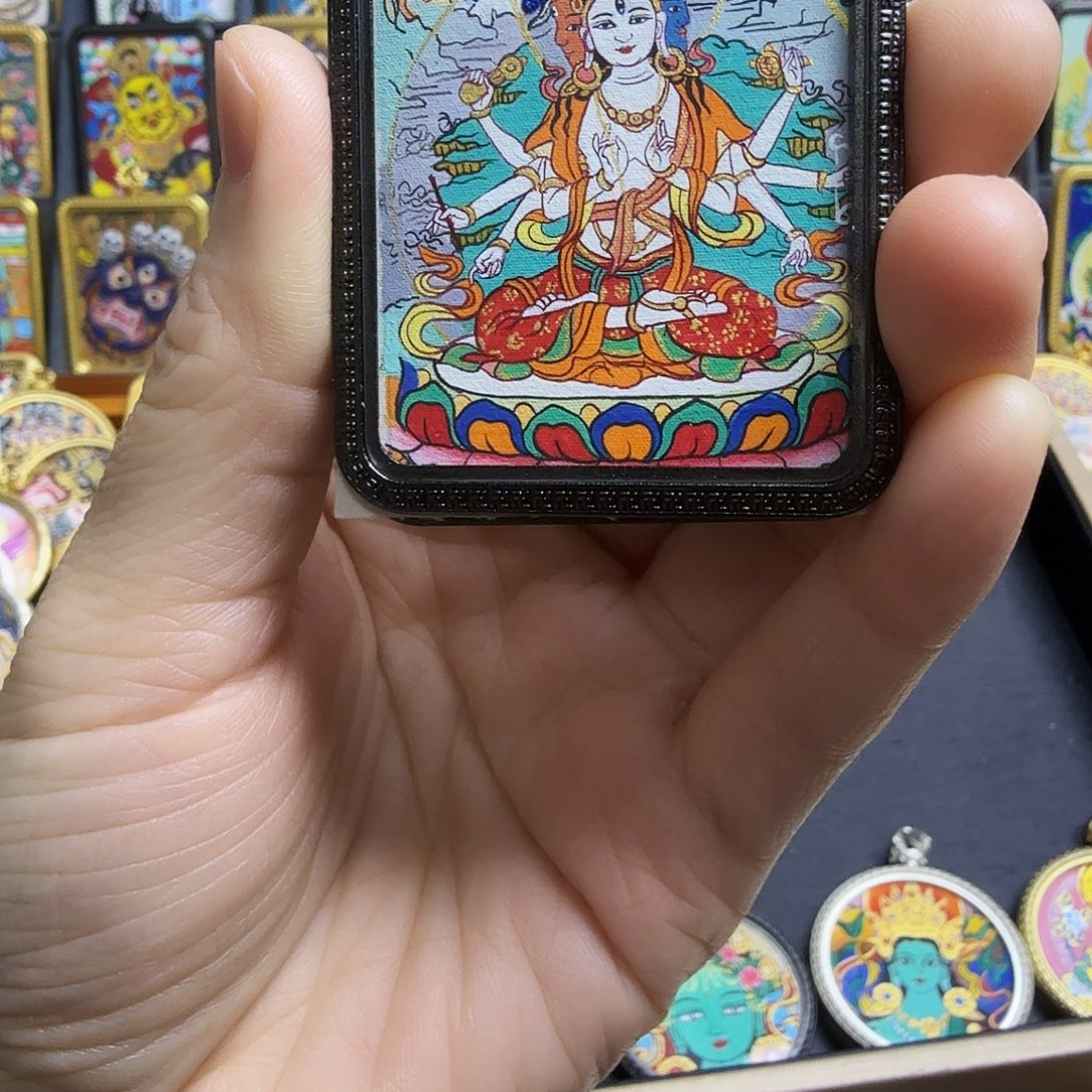 困****吊坠十三纯手绘4.5佛母唐卡