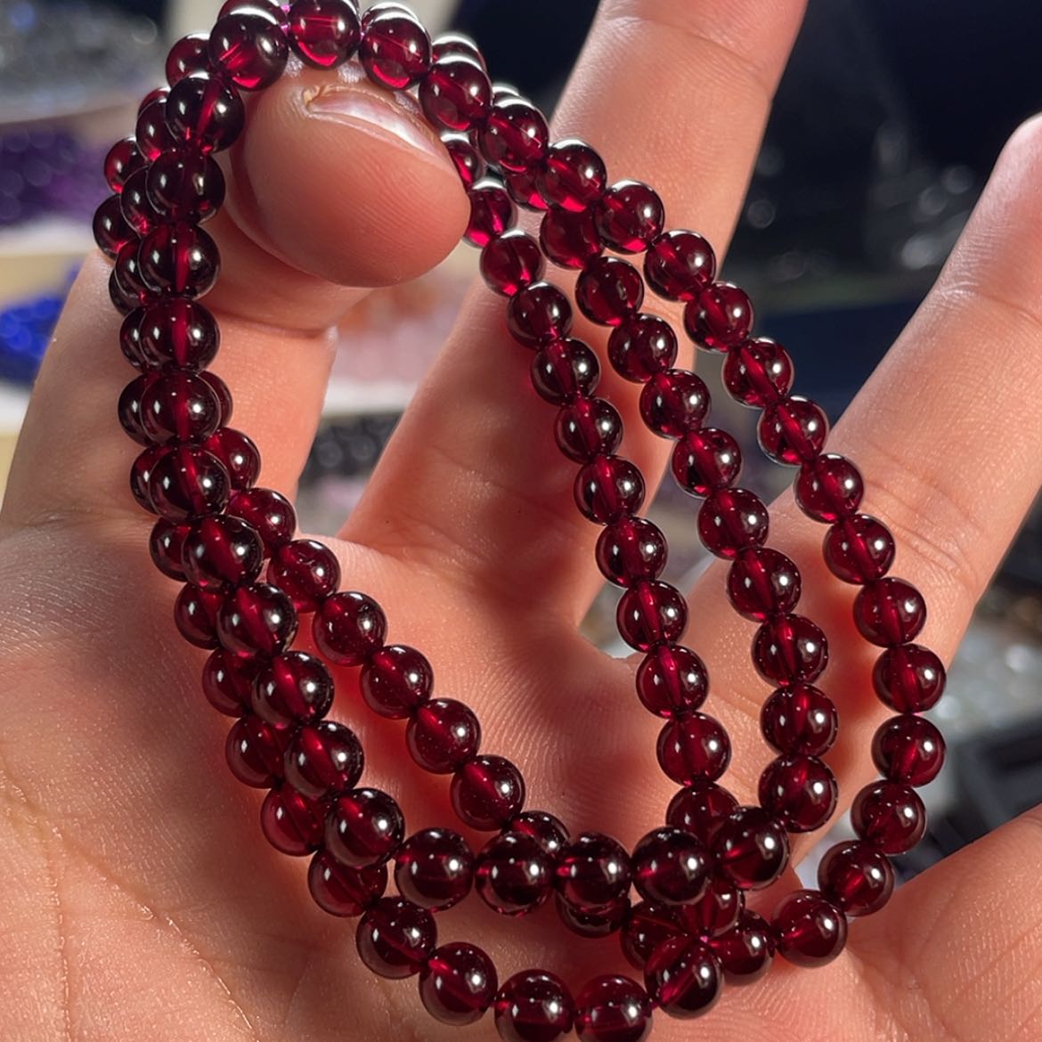 【闪购商品】石榴石手链未镶嵌5.5mm