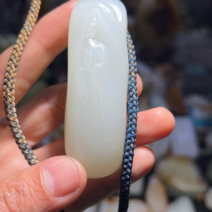和田玉（白玉）手链未镶嵌天**飞