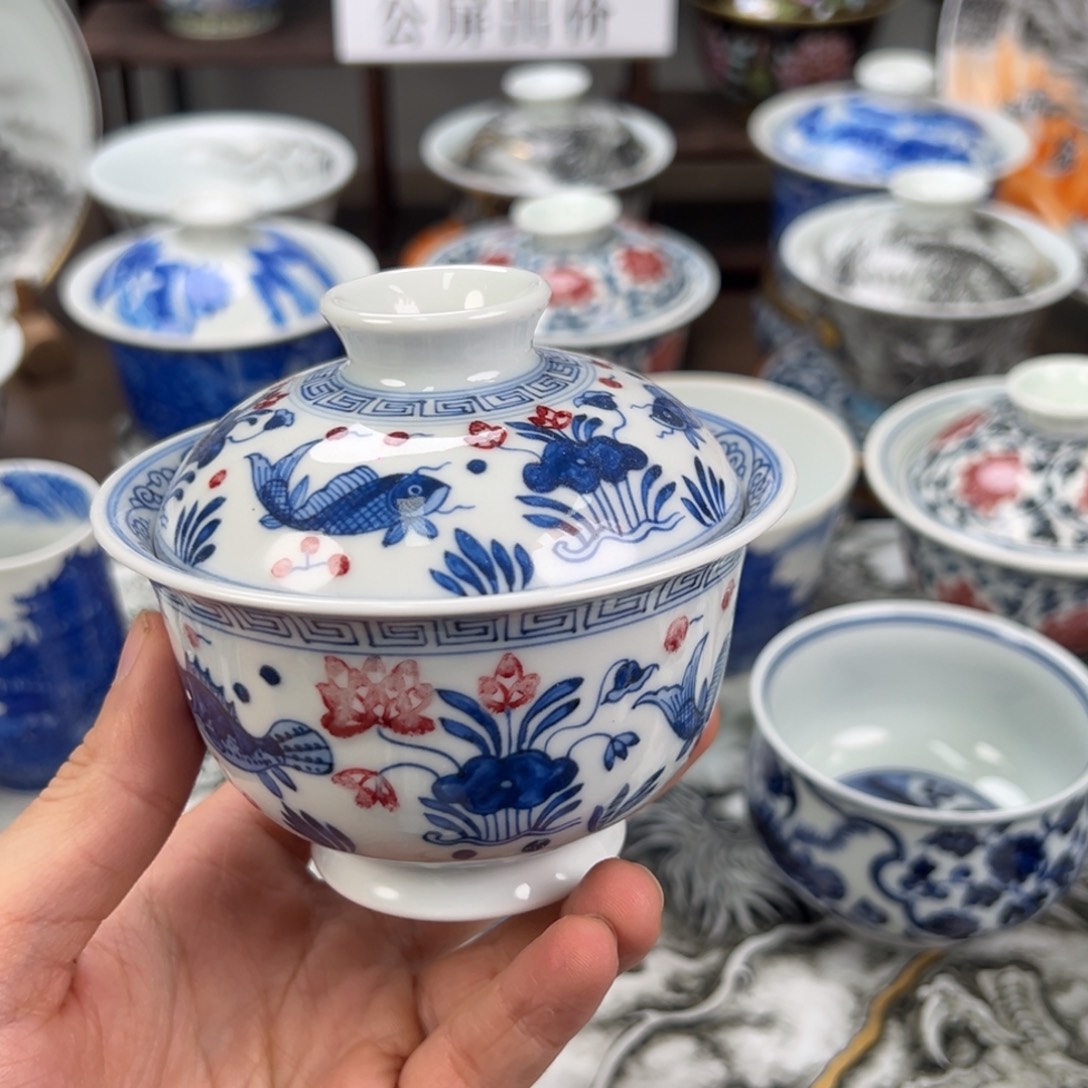 秋***雨景德镇手工手绘陶瓷