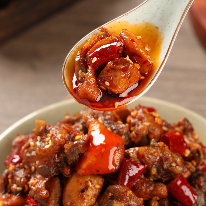 麻辣兔丁野牛，冷吃兔零食方浩明白肢野牛