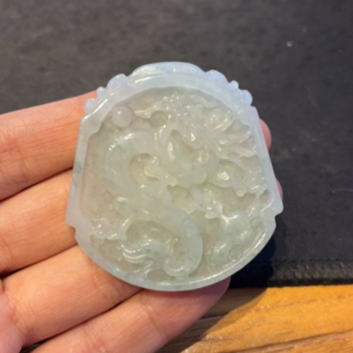 翡翠冰飘花龙牌5435
