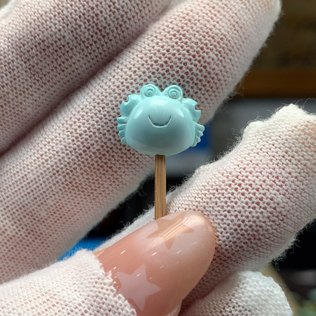 绿松石未镶嵌挂件