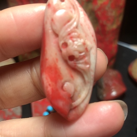 昌化石昌化鸡血石挂件