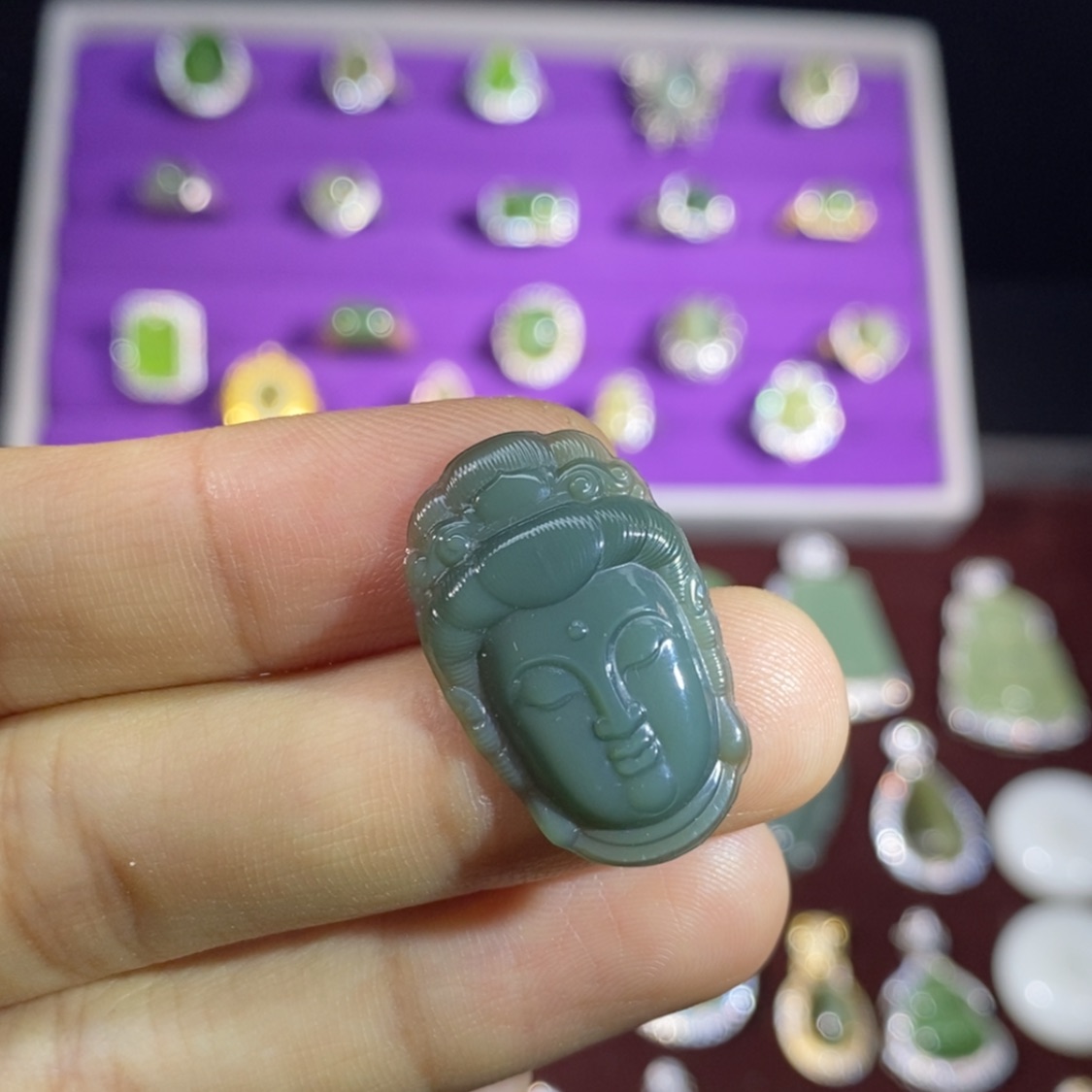 【闪购商品】和田玉（碧玉）颈饰未镶嵌观音