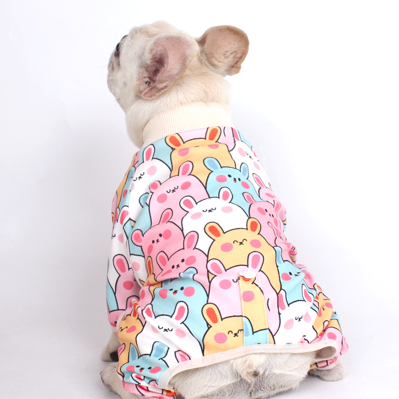 TIGERDOG宠物小狗犬猫法斗巴哥狗狗秋冬德绒卡通四脚衣服保暖服