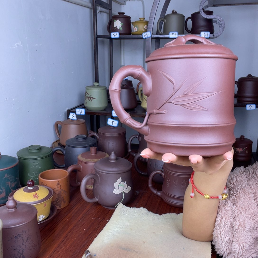 紫砂茶杯《****}紫砂杯盖杯