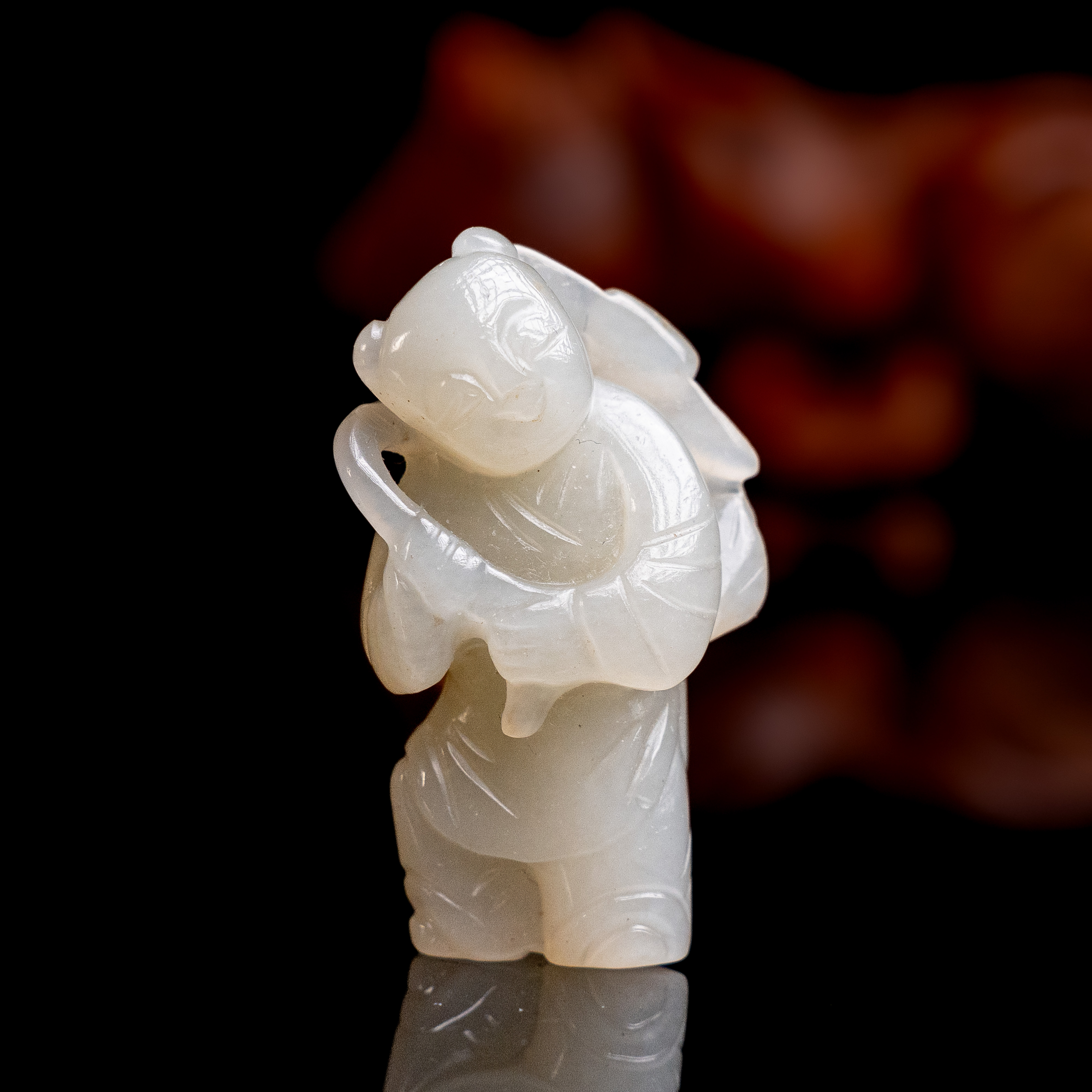 清代和田玉童子挂坠-CS