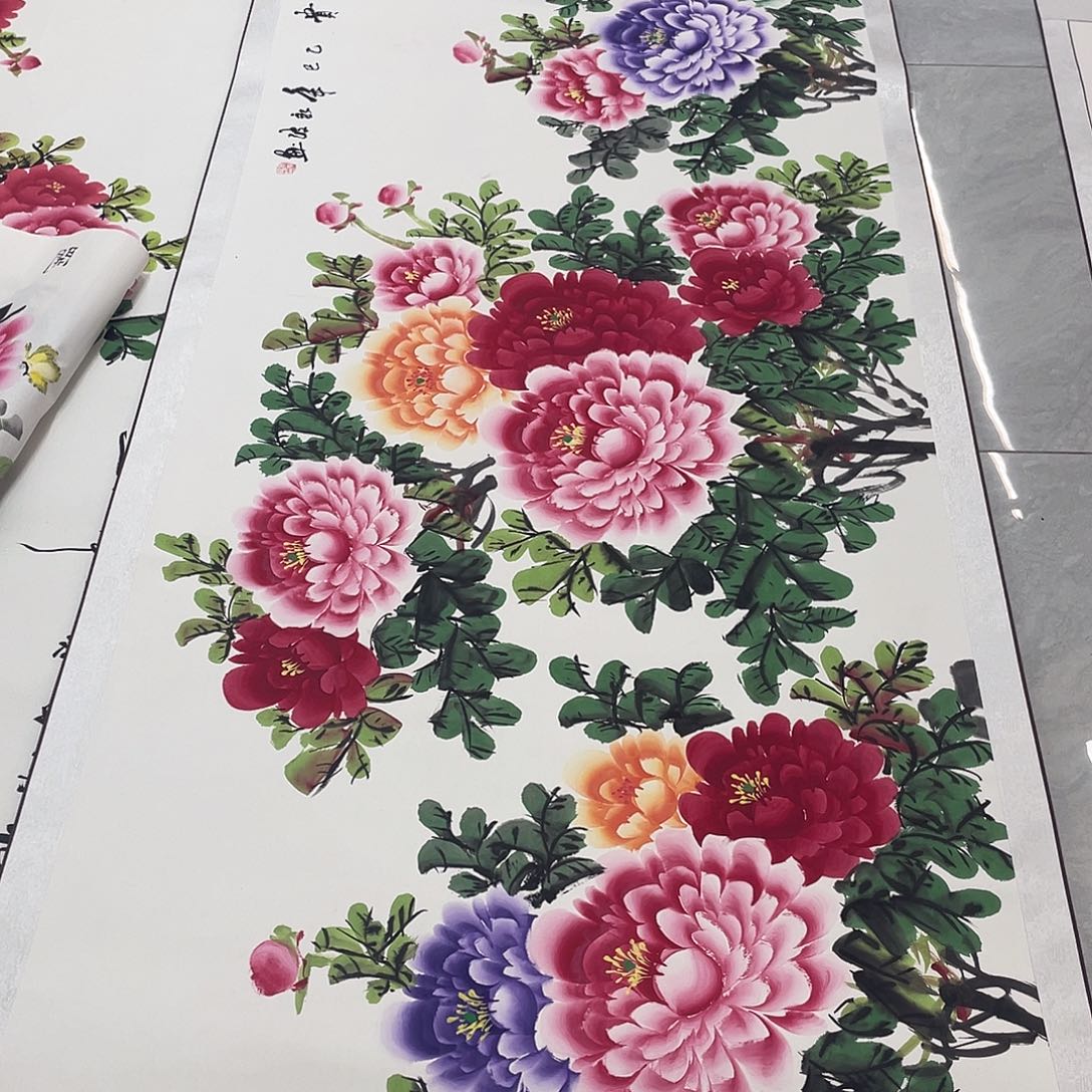 国画国画作品原稿八尺卷轴260✖️1米