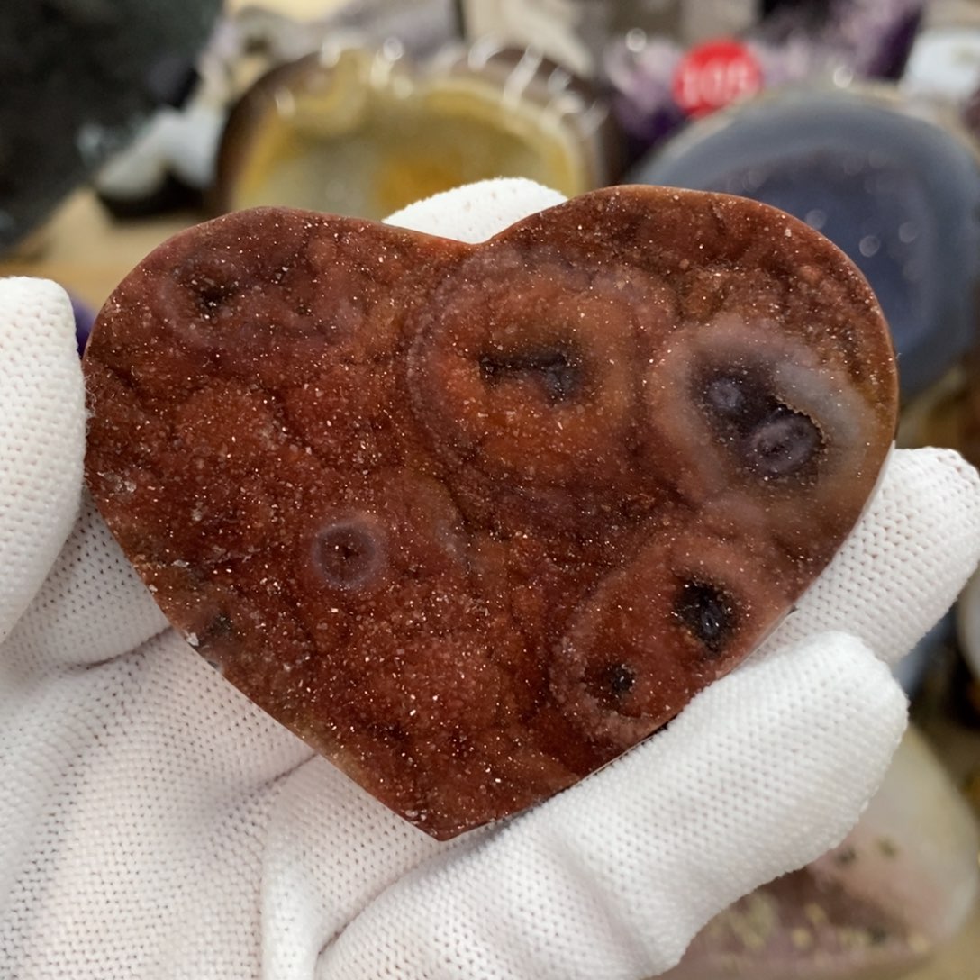 水晶红色爱心未镶嵌