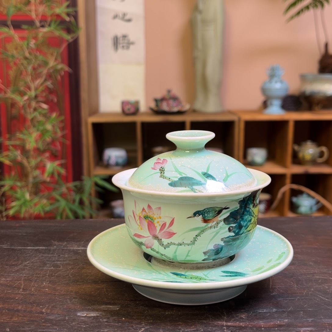 杯柴烧手工手绘陶瓷