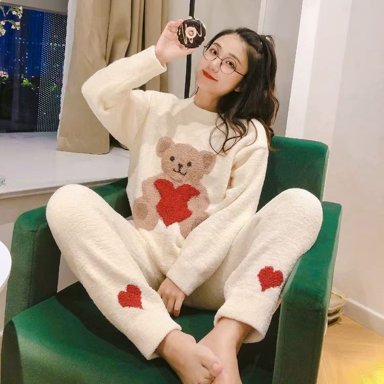 【反季福利】软糯糯半边绒秋冬季加绒加厚保暖可外穿家居服-娜